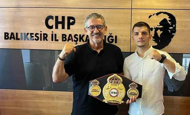 Champion Enes Refik Ciftci brought WBS World belt to his home town. 